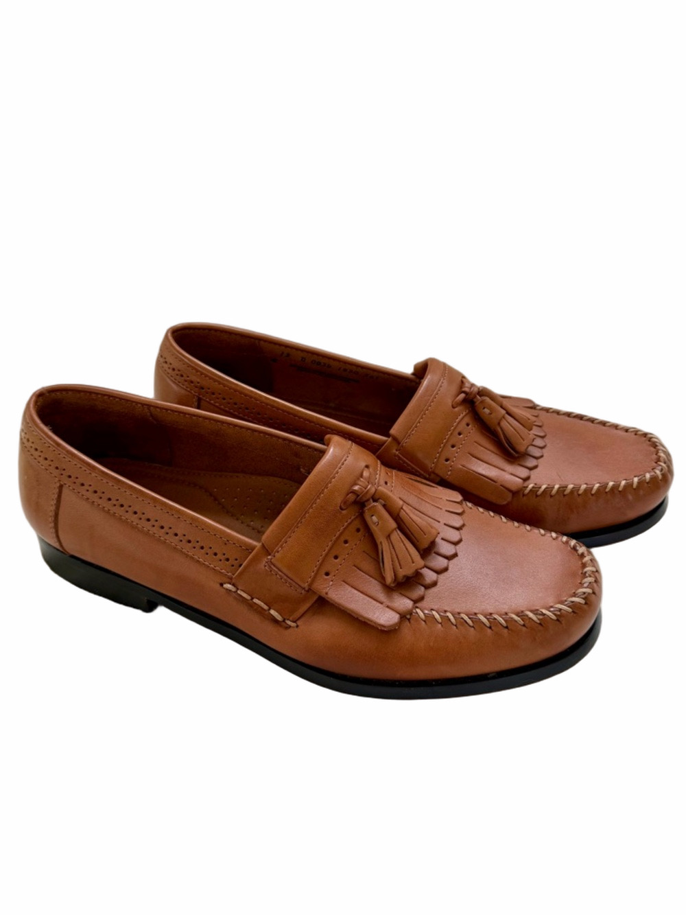G.H. BASS & Co. Jeremy Tassel Brogue Leather Loafers Tan Size Mens 13D EUC 1820